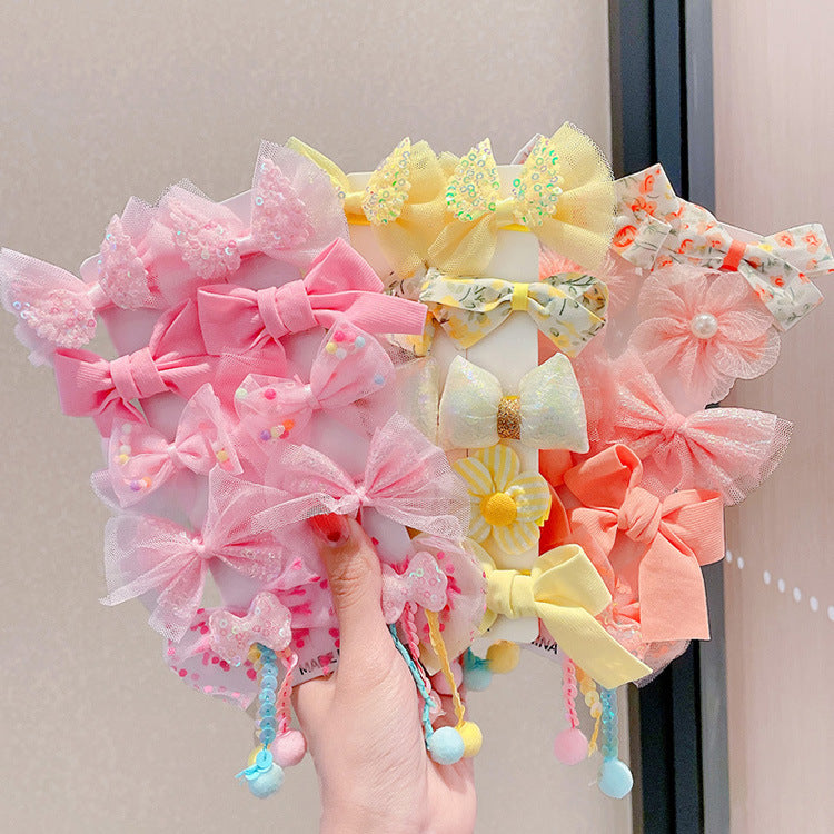 Children's Bow Hairpin 2022 New Summer Cute Princess Hairpin Girl's Broken Hair Bangs Baby Hair Accessories