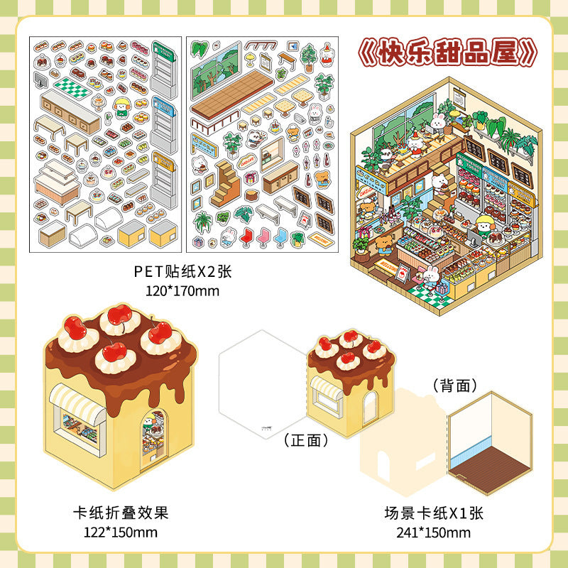 Infeel.Me Extra Large Scenery Stickers Today's Business Hours Open - Part Twelve DIY Journal Scene Stickers