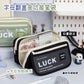 Flip-Top Pencil Case Ins Style High School Student New Style Pencil Case for Girls Male Large Capacity Stain-Resistant Simple Stationery Box
