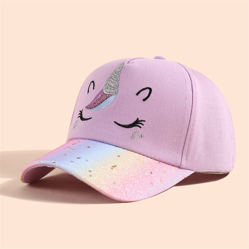 Cross-border Unicorn Children's Baseball Cap Baby Hat Spring and Autumn Festival Cross-border Foreign Trade Duck Tongue Hat