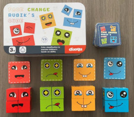 Tiktok-Style Face-Changing Magic Cube Smiley Face Fun Expression Building Block Puzzle Children's Toy Logical Thinking Educational