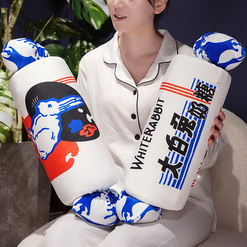 White rabbit candy pillow plush toy rabbit doll long clip leg pillow memory cotton doll gift