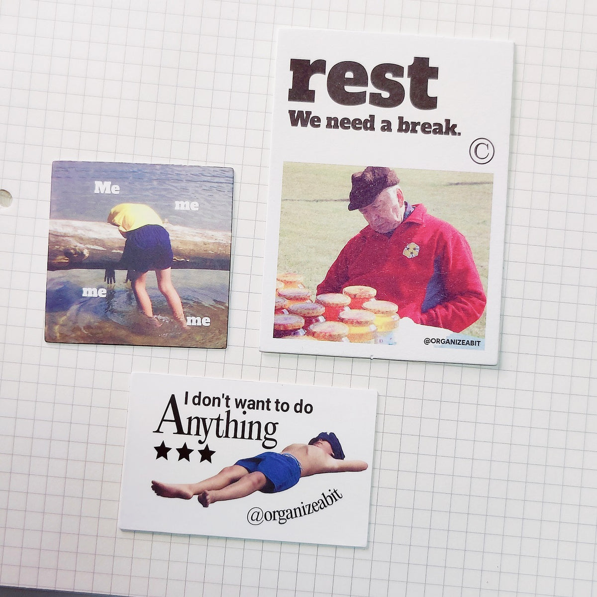 Korean OAB Character 202Hosil Magazine Landscape Retro Hand Account Decoration Material Collage Sticker Bag