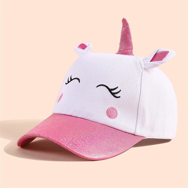 Cross-border Unicorn Children's Baseball Cap Baby Hat Spring and Autumn Festival Cross-border Foreign Trade Duck Tongue Hat