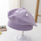 Spring and Autumn Korean Style Baby Boy and Girl Candy Color All-match Knitted Beret Children's Western Style Casual Wool Hat Paintler Hat