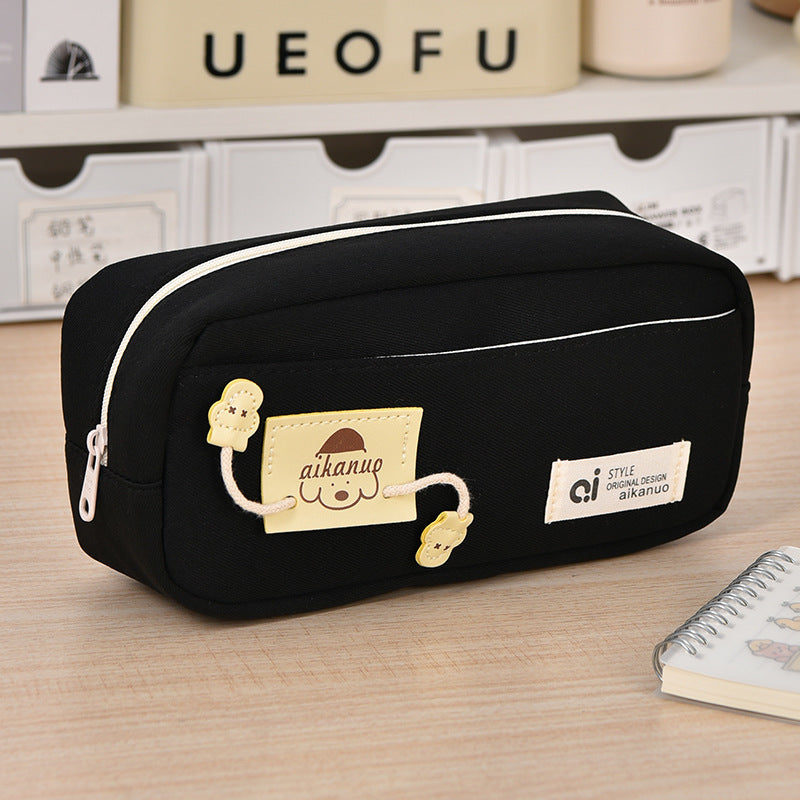 Internet Celebrous Explosions Zipper Dog Repair Pencil Bag Girls High Color Value Large Capacity Double Layer Storage Bag Puppy Pencil Bag Factory