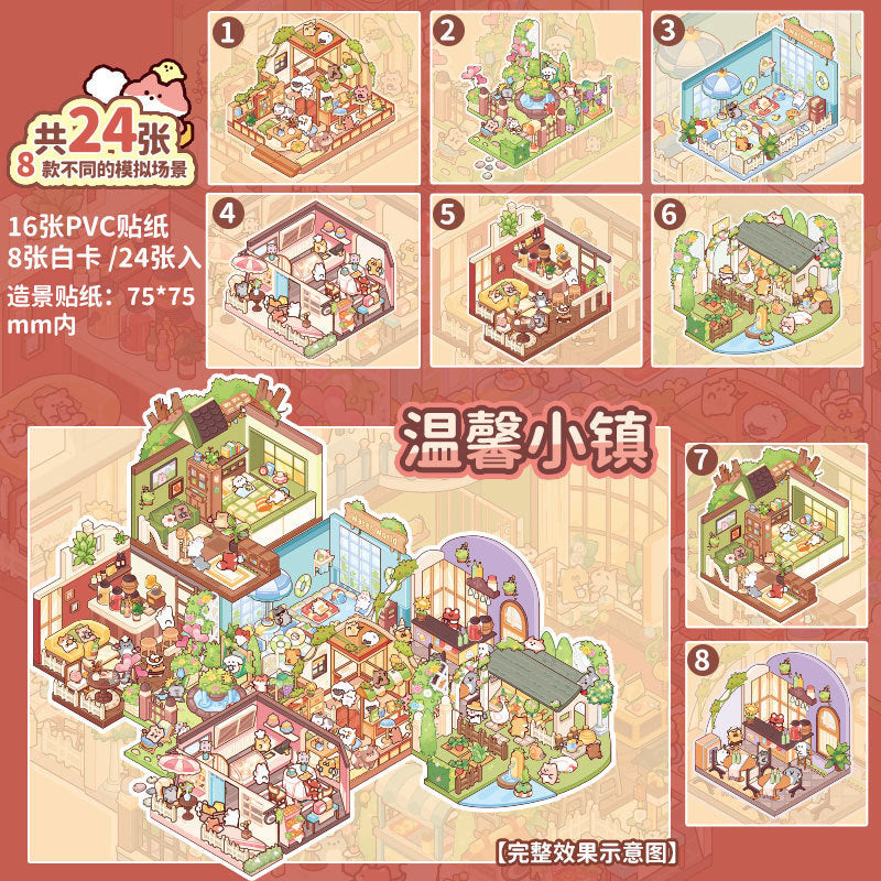 Mr. Paper Landscaping Flat Stickers Prince Fairy Tale Book Series DIY 3D Landscaping Flat Sticker Pack
