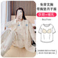 Spring and Autumn Cotton Short Sleeve Suit with Chest Pad Three-Piece Breastfeeding Pajamas Summer Pregnant Women Feeding