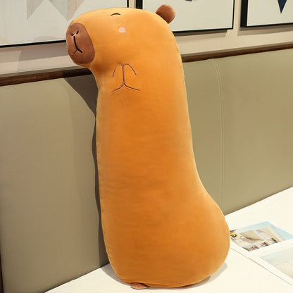 Capybara Long Pillow for Boys Sleeping Bedside Cushion for Girls Sleeping Side Sleeping Pillow with Clip Legs