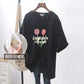 Breastfeeding Clothes Summer Outgoing Fashion Mid-length T-shirt Breastfeeding Top Side Opening Temperament Hot Mom Breastfeeding Clothes