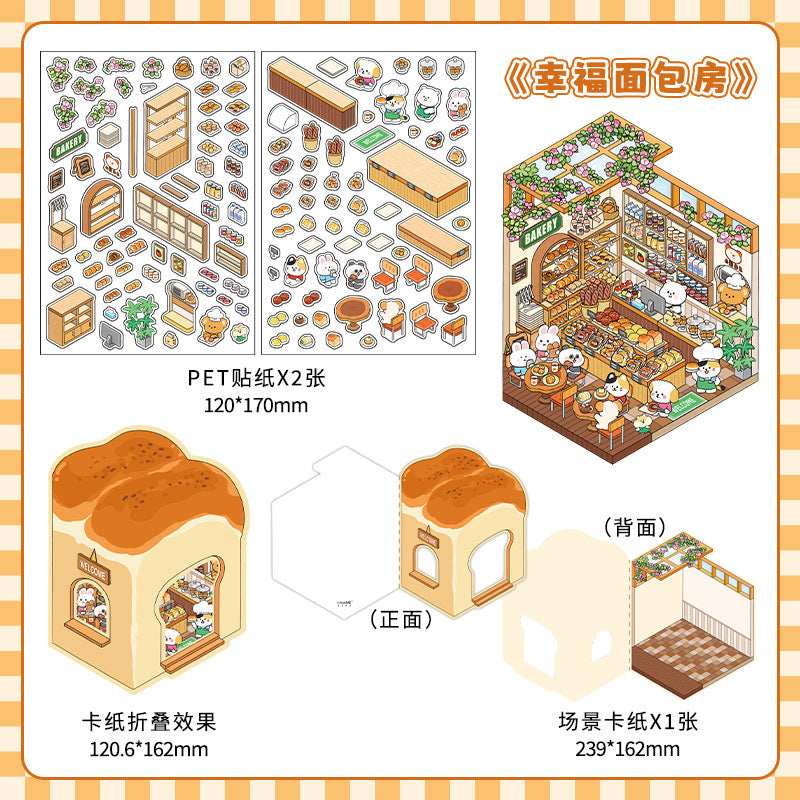 Infeel.Me Extra Large Scenery Stickers Today's Business Hours Open - Part Twelve DIY Journal Scene Stickers