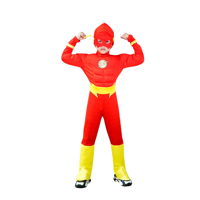 New flash clothes children stage performance muscle clothes COS Hero League cosplay Halloween
