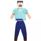 cross-border halloween children cos clothes my world steve play show rave party party costume