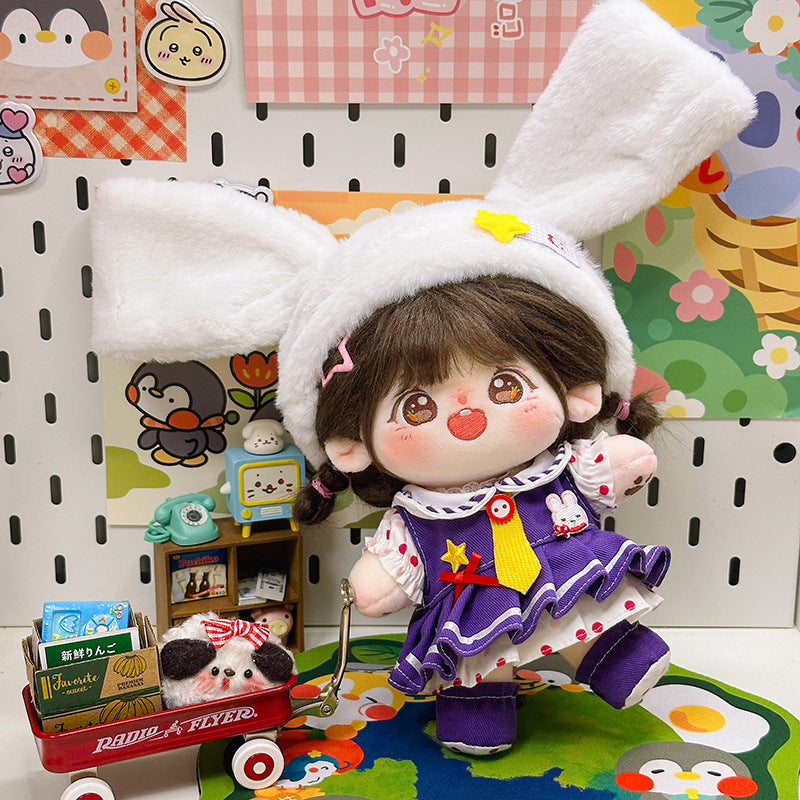 Dropshipping 20cm Baby Clothes Cotton Doll Clothes Cute Pajamas Set Original Antique Han Dynasty Doll Dress up