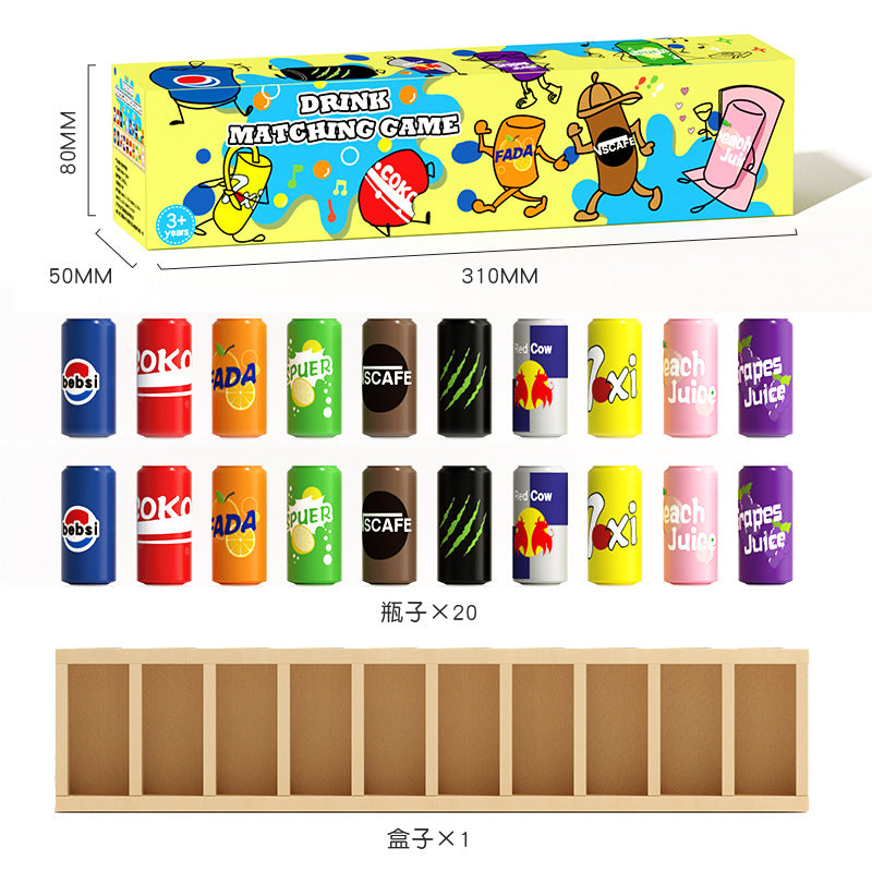 Children's Early Education Artificial Beverage Bottle Matching Color Matching Exercise Memory Family Interactive Toy Puzzle