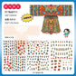 Infeel.Mepet White Card Scenery Stickers, Vintage Item Restorer, Miniature Stereo Chinese-Style Fun Stickers
