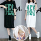 Breastfeeding Top Moon Dress dress Maternity Dress Mid-length Summer Short-sleeved Printed Breastfeeding Out Breastfeeding Skirt
