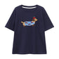 Summer Nursing Clothes Without Zippers for Going Out, Hot Mom Style Pure Cotton Thin Summer Towel Embroidered Puppy Feeding Tops