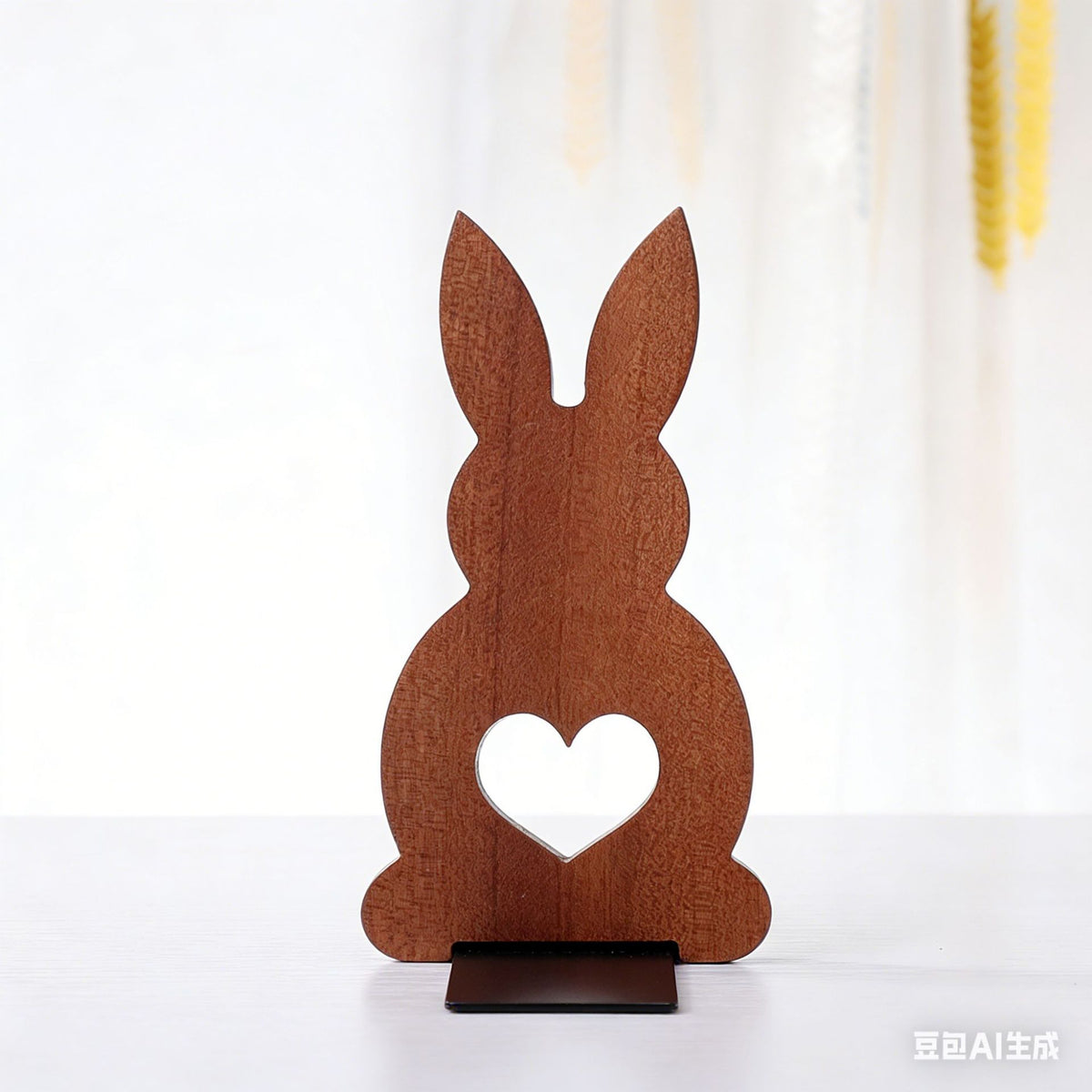 Japanese Style Simple Wooden Book Stand Creative Black Walnut Wood Thickened Bookshelf Bookend Student's Solid Wood Bookend Logo