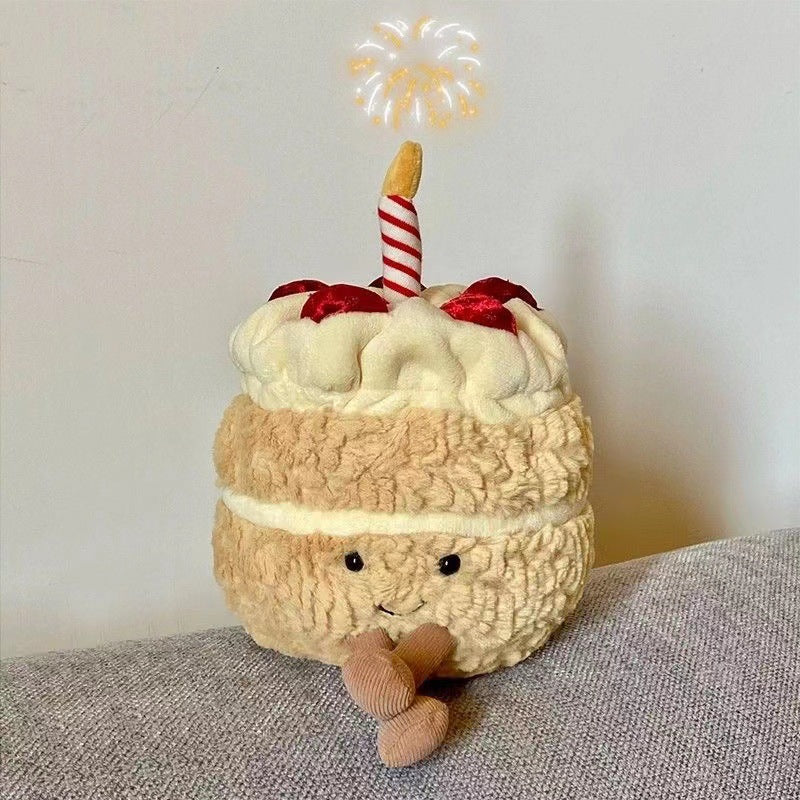 New Birthday Cake Plush Toy Doll Funny Cake Muppet Cute Fun Pendant Birthday Gift