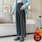 Pregnant Women's Pants Cropped Pants Sticky Rice Pants Autumn and Winter fleece-lined Thickened Loose All-match Wide-leg Pants Sagging Slimming Granny Pants