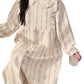 Lunar Clothing Spring and Autumn Air Cotton Thick Postpartum Breastfeeding dress Doll Collar Pregnant Women Pajamas for Outer Wear