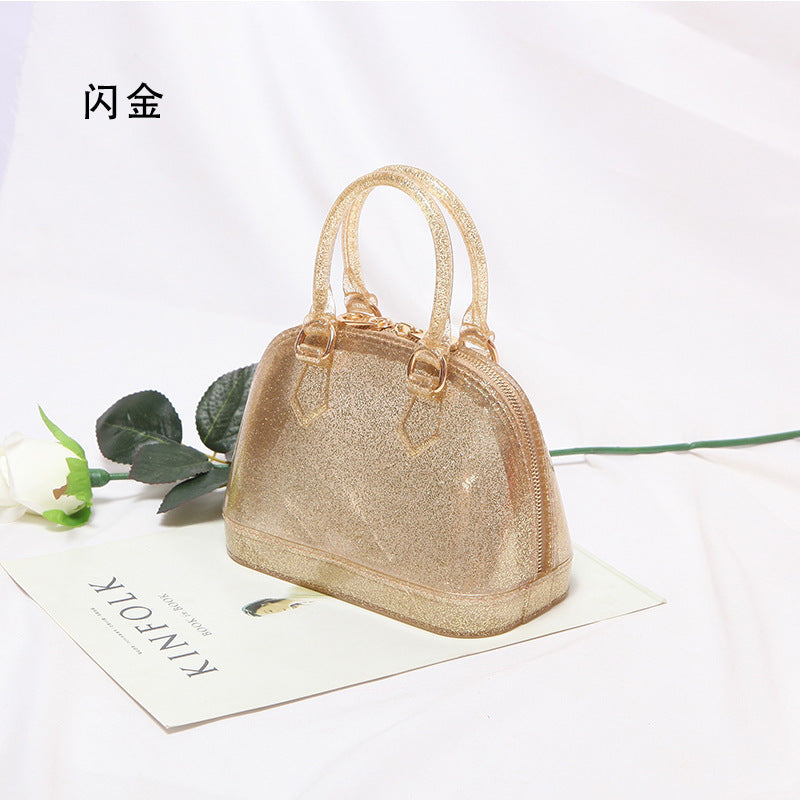 2025 Spring and Summer Explosions Fashion Casual Children's Candy Jelly Bag Mini Shoulder Crossbody Handbag Wholesale