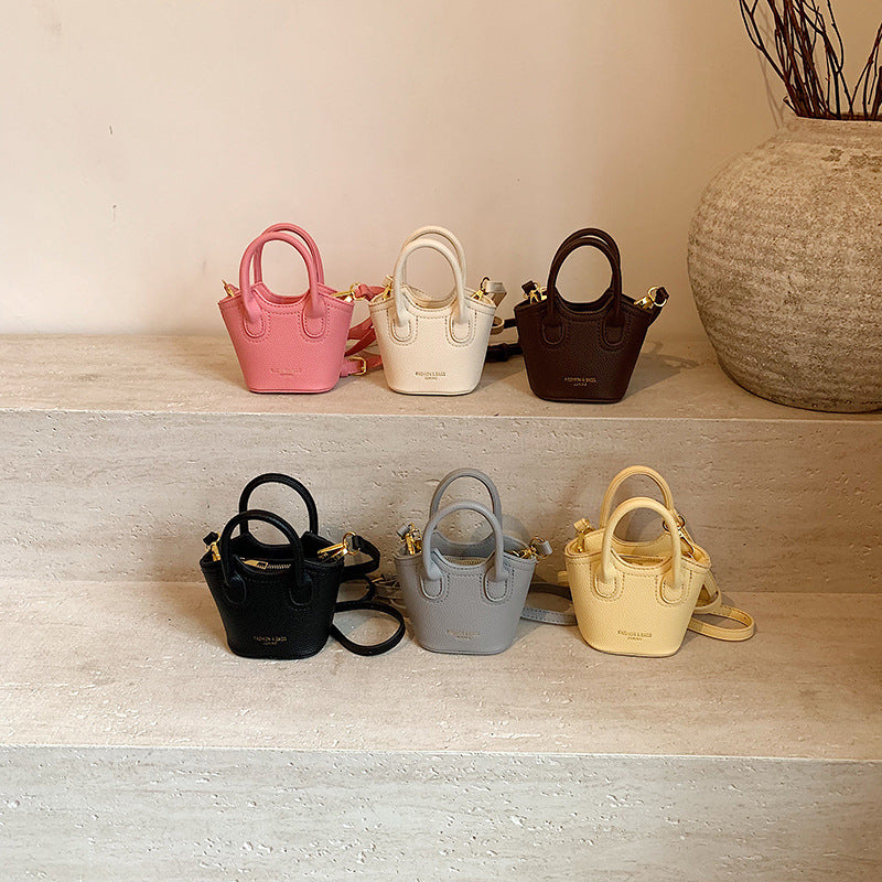 Mini Small Bucket Bag Women's 2024 New Niche Fashionable Messenger Bag Casual Mouth Red Bag Simple Handbag