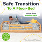 Twin Size Montessori-Inspired Floor Bed with Safety Guardrails for Kids