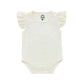 Oatmeal Flutter Sleeve Baby Onesie