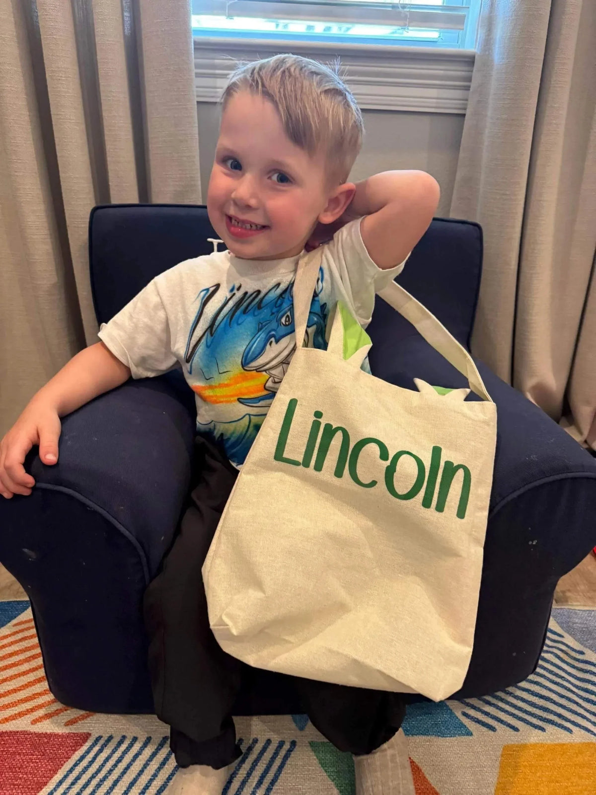 Personalized Easter Canvas Tote Bags