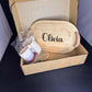 Personalized Kids’ Wooden Tea Set – 14-Piece Pretend Play Set with Engraved Bamboo Tray – Montessori-Inspired Toy for Toddlers & Children