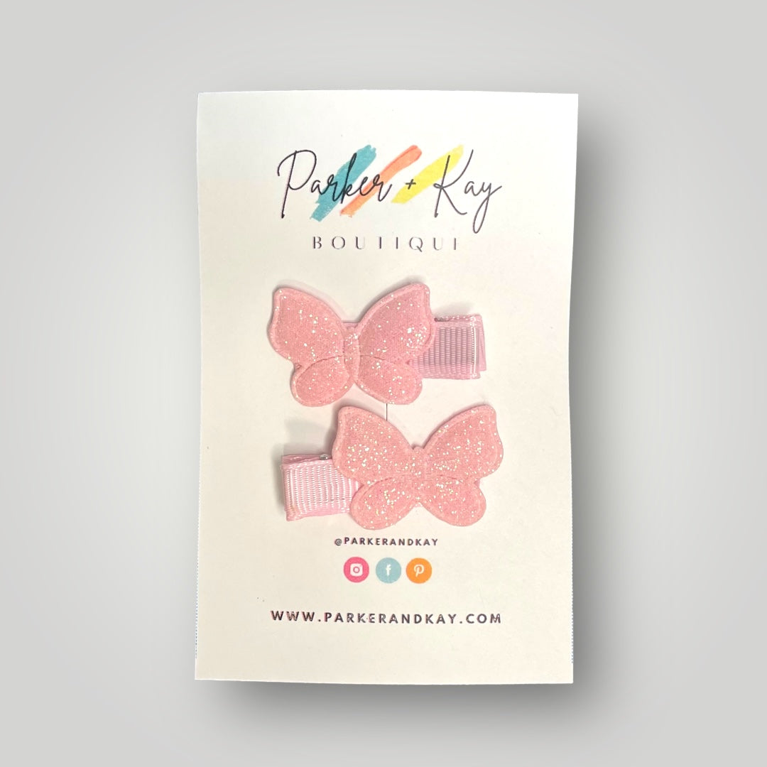 Sparkling Butterfly Clips