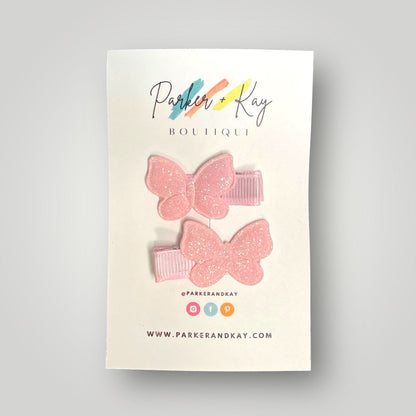 Shimmering Butterfly Hair Clips