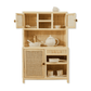 Montessori-Style Rattan Play Kitchen | Natural Pretend Play Station with Storage