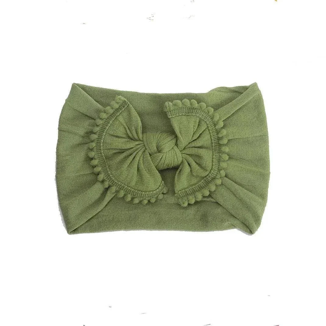 Pom Pom Nylon Baby Headband