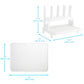 PopYum Glacier White Drying Rack from 100% Recycled Bottles with Silicone Drying Mat, countertop for Baby Bottles, Plastic Bags, Cups, Compact