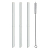 PopYum Replacement Straws for 9oz Kids Cup, 3-Pack with Cleaning Brush, Seattle Grey