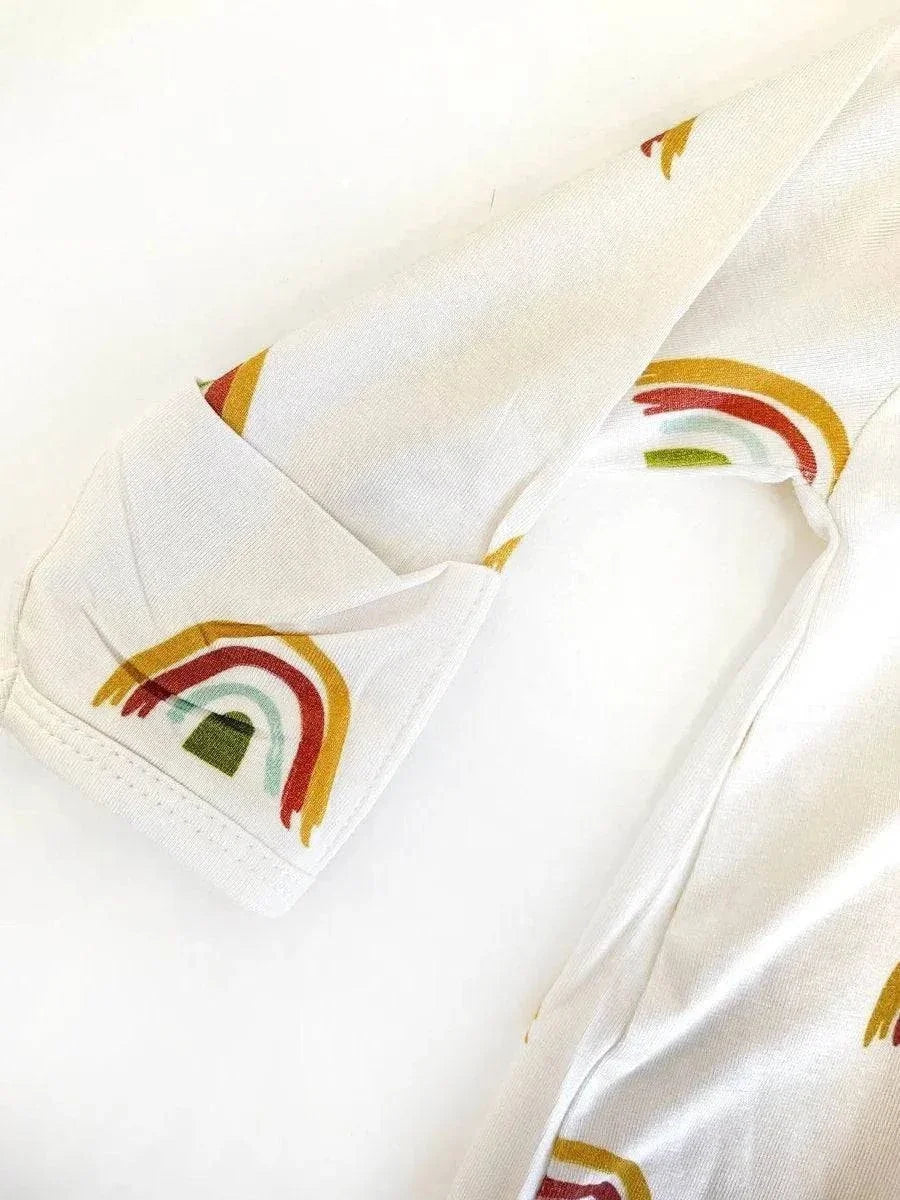 Rainbow Bamboo Footed Romper Pajama