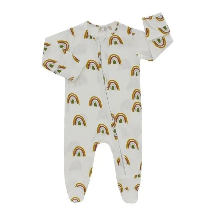 Rainbow Bamboo Footed Romper Pajama