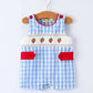 Rylee Faith Designs - Baby Boys Summer Strawberry Embroidered Smocked Romper