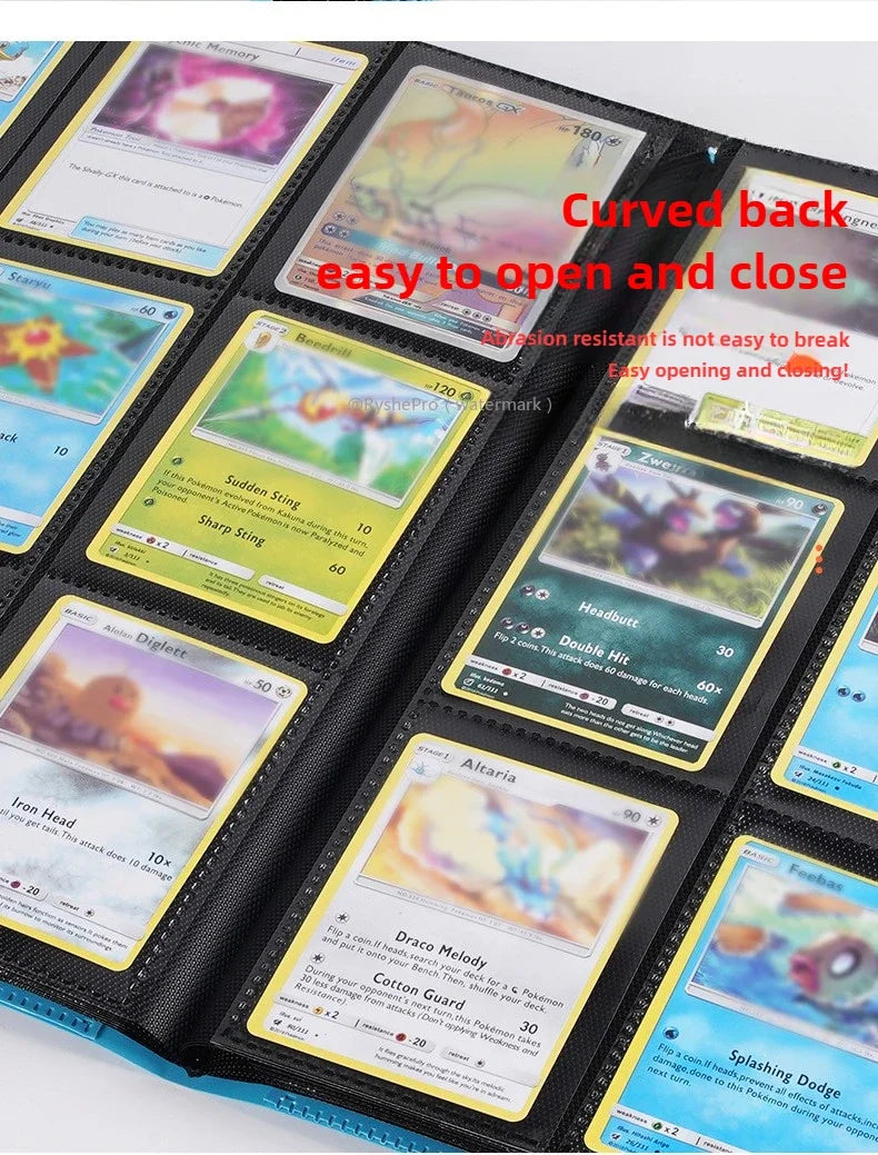 Card Binder with 9 Pocket Trading Card Album Display Binder 360 Side Loading Pocket Holder for TCG Yugioh MTG Game Card Book