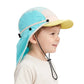 New Summer Toddler Sun Hat with Shawl Soft Brim Baby Sun Hat Outdoor Activities Cap for 3-8Y Boys Girls Beach UV Protection Hat
