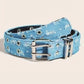 1PC New Fashion Luxury Belt Black Punk Accessories Blue Denim Girdle HipHop Y2k Star Hollowed Pin Buckle Waistband，For Men Women