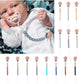 Baby Anti-drop Chain Pacifier Clips Silicone Beads Infant Nipple Appease Soother Chain Clips Dummy Holder Nipple Clip