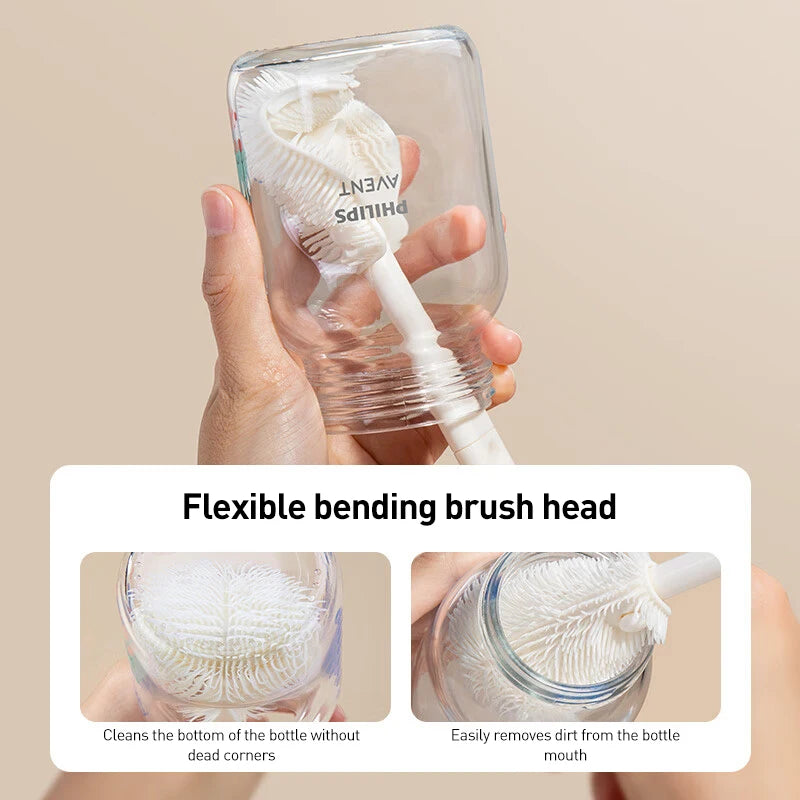 Avent Baby Bottle Cleaning Set Includes Bottle Brush Nipple Brush Straw Cleaner Drying Racks & Storage Box BPA Free