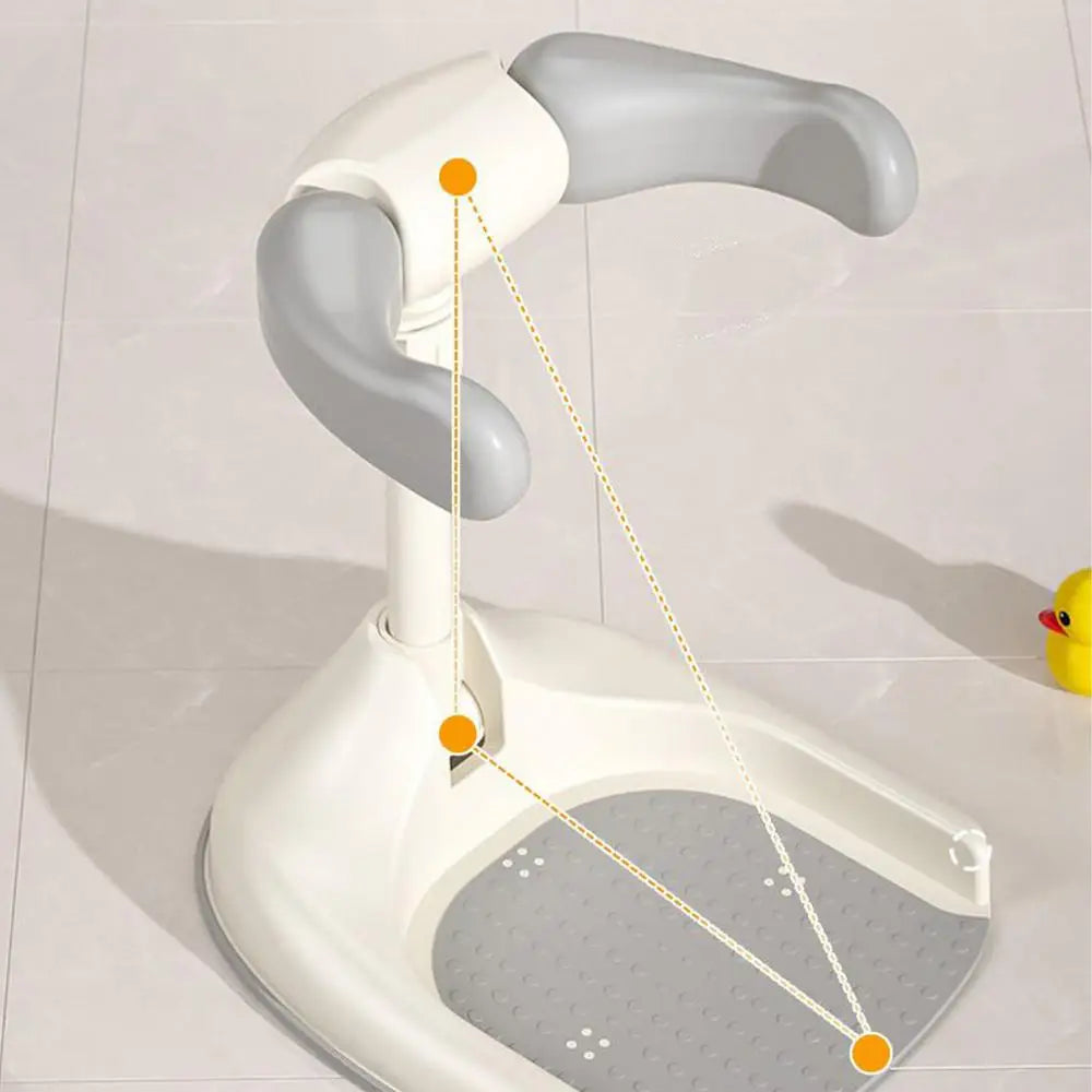 Baby Standing Bath Anti Slip Baby Bath Support Foldable Infant Bath Stand Adjustable Shower for New born 0-6 Months Infants