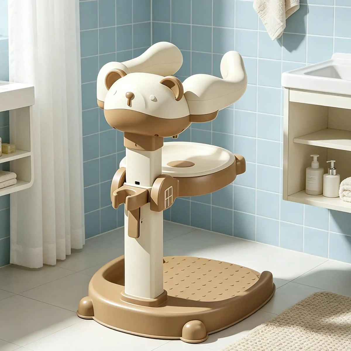 Baby Standing Shower Stand Adjustable Children's Bath Device Household Non-Slip Children's Bath Stand Baby Bath Stand Support