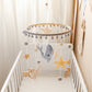 Blue Whale Baby Crib Mobile Newborn First Toy Non Woven Fabric Bamboo Ring Shape Cognition Auditory Development Nursery Decor