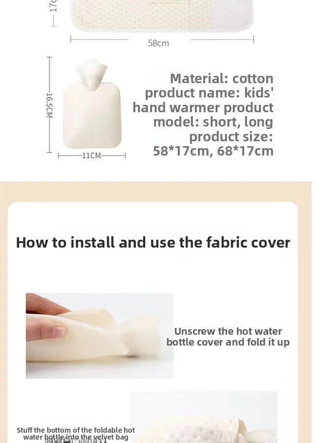 Newborn Baby Hot Water Bottle - Small Mini Warm Baby Belly Heat Pack Flatulence & Colic Relief Wonder - Warm Water Bottle
